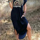 European And American Love Leopard Print Short Sleeve Loose Dress - EX-STOCK CANADA