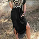 European And American Love Leopard Print Short Sleeve Loose Dress - EX-STOCK CANADA