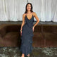 European And American Multi-layer Wooden Ear Backless Halter Party Long Dress - EX-STOCK CANADA