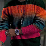 European And American New Casual Round Neck Long Sleeve Digital Printing Men's T-shirt - EX-STOCK Canada