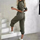 European And American New Women's Clothes Waist-tied Leisure Cargo Jumpsuit - EX-STOCK CANADA