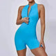 European And American Quick-drying Pleated No Embarrassment Line Tight Zipper Peach Hip Jumpsuit - EX-STOCK CANADA