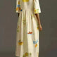 European And American Spring And Summer Casual Puff Sleeve Dress Loose Vacation Midi Dress - EX-STOCK CANADA