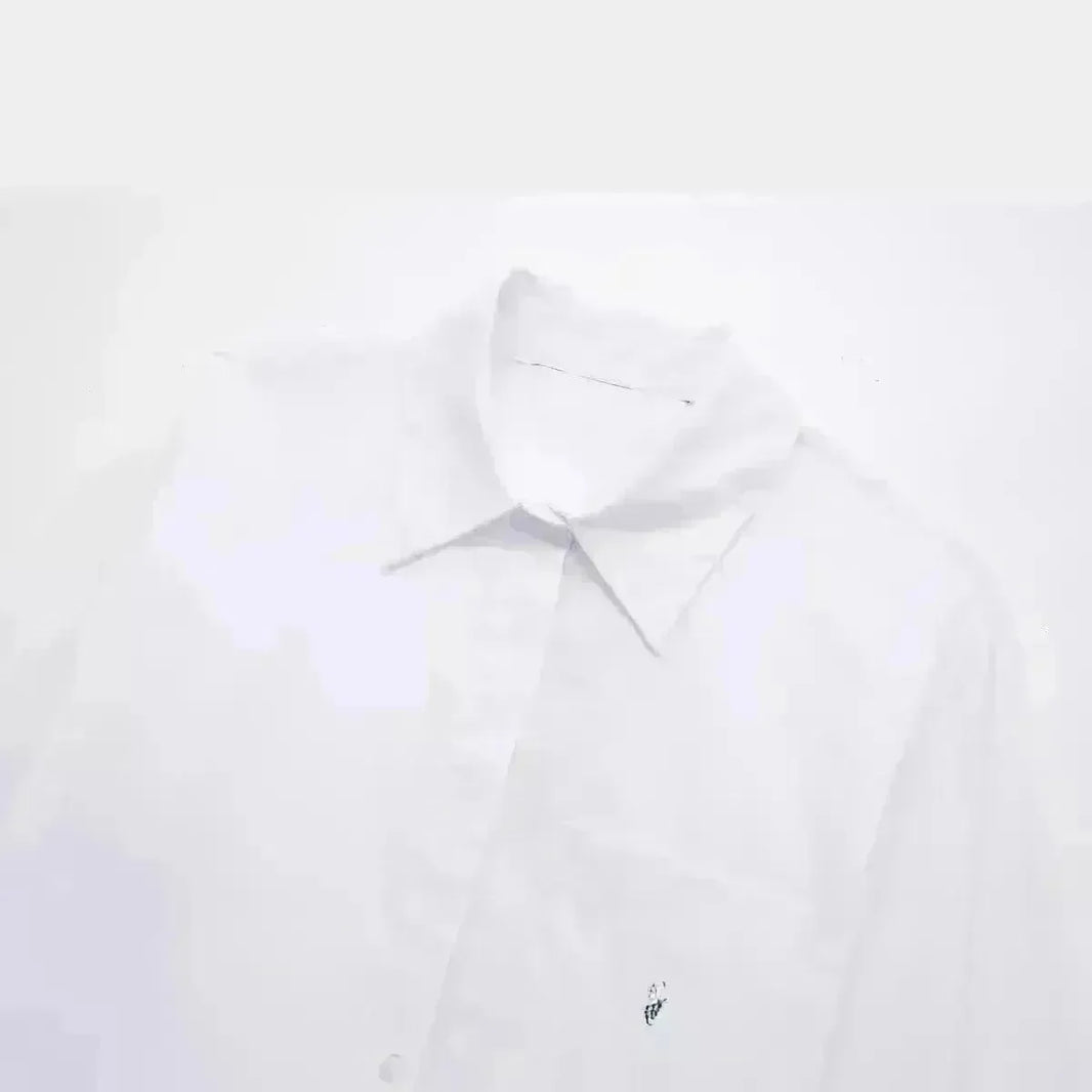 European And American Style Waistband Lapel Windbreaker Short Crop Tank Shirt - EX-STOCK CANADA