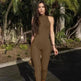 European And American Style Women Yoga Slim Rib Sleeveless Sports Jumpsuit - EX-STOCK CANADA