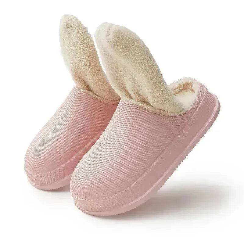 EVA Autumn And Winter Poop Feeling Plus Size Couple Waterproof Non-slip Warm Home Cotton Slippers - EX-STOCK Canada