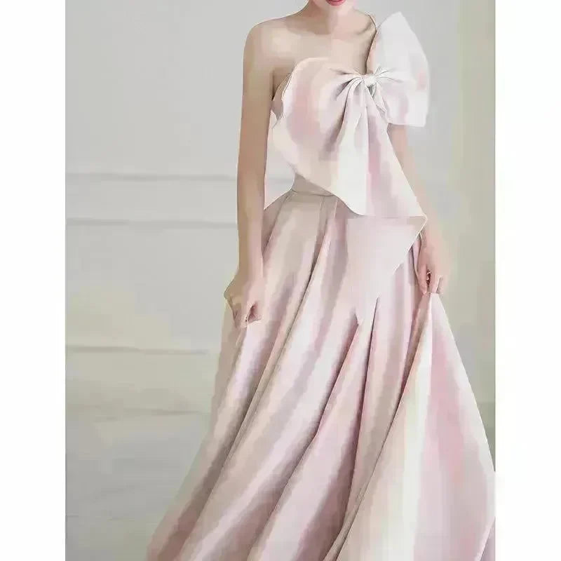 Evening Gown Bride Engagement Dress French Bridesmaid Dress - EX-STOCK CANADA