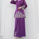 Exquisite Embroidery Two-piece Suit for Turkey Dubai Middle East Women Abaya inspired - EX-STOCK Canada