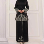 Exquisite Embroidery Two-piece Suit for Turkey Dubai Middle East Women Abaya inspired - EX-STOCK Canada