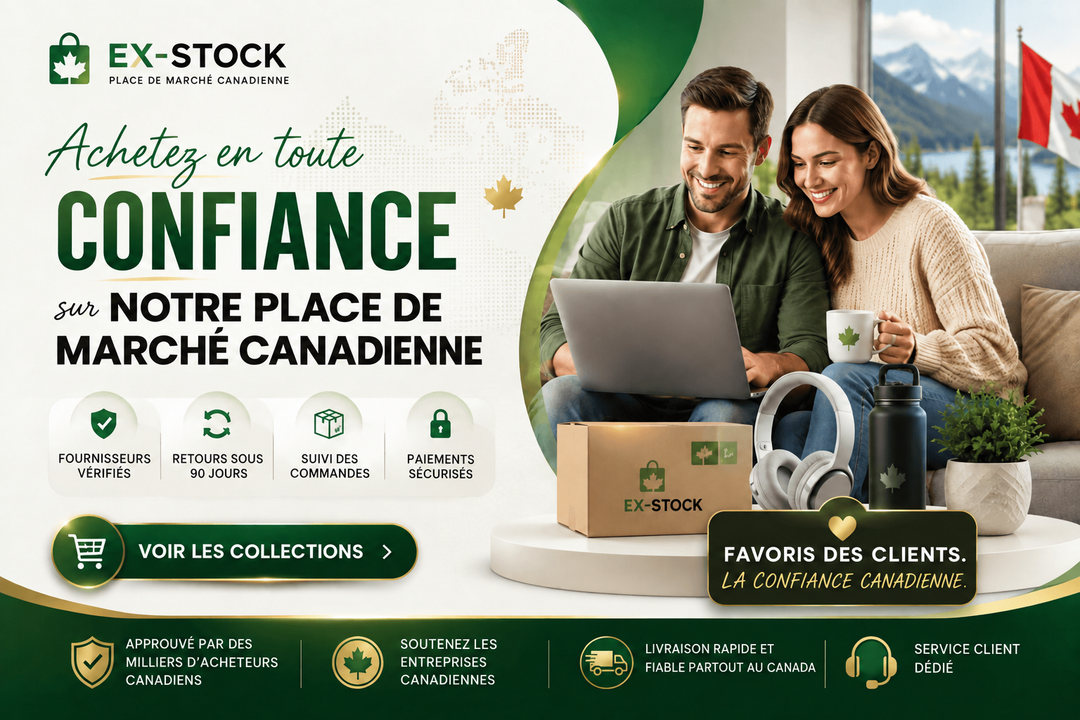 Bannière française Achetez en toute confiance EX-STOCK