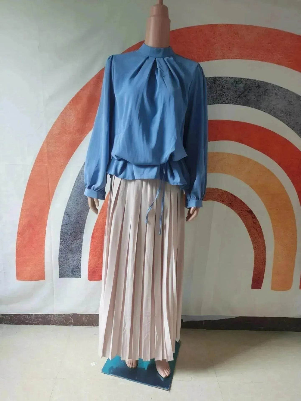 Extra Beautiful Pleated Skirt Suit for Arab Dubai Turkey Middle East Women Outfit set - EX-STOCK Canada