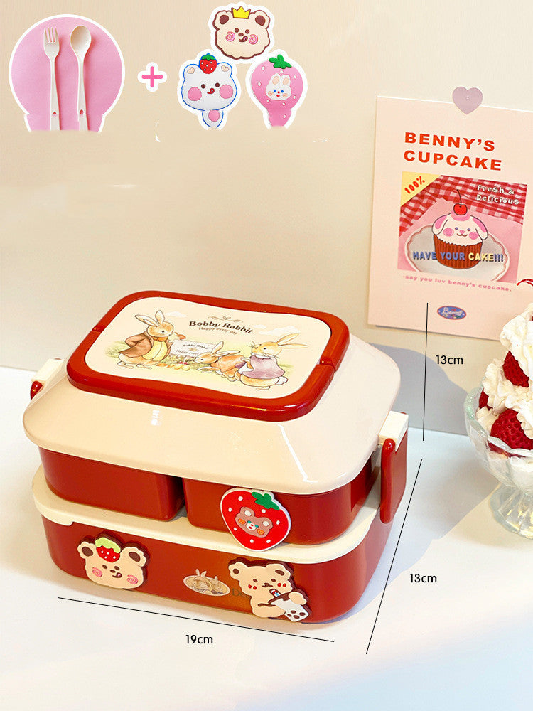 Student's Cute Multi-tiered Lunch Box Japanese Bento EX-STOCK