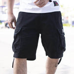 Workwear Loose Plus Size Solid Color Casual Cargo Shorts Men - EX-STOCK Canada
