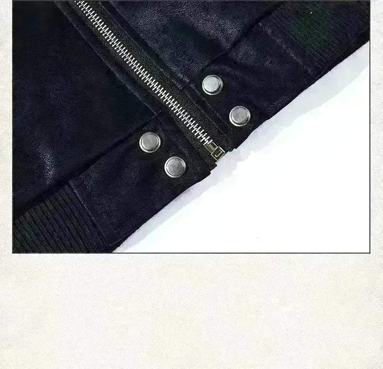 New Trendy Fashionable Zip up Leather Jacket men - EX-STOCK CANADA