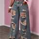 Women's Retro Distressed Kimchi Wide-leg Jeans EX-STOCK Canada 