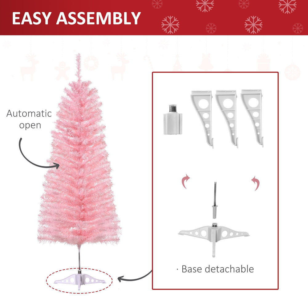 4FT Artificial Christmas Tree Holiday Xmas Holiday Pencil Tree Decoration With Automatic Open For Home Party EX-STOCK Canada 