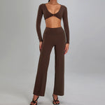 High-intensity Sports Suit Outdoor Running Nude Feel Workout Clothes Slimming High Waist - EX-STOCK CANADA