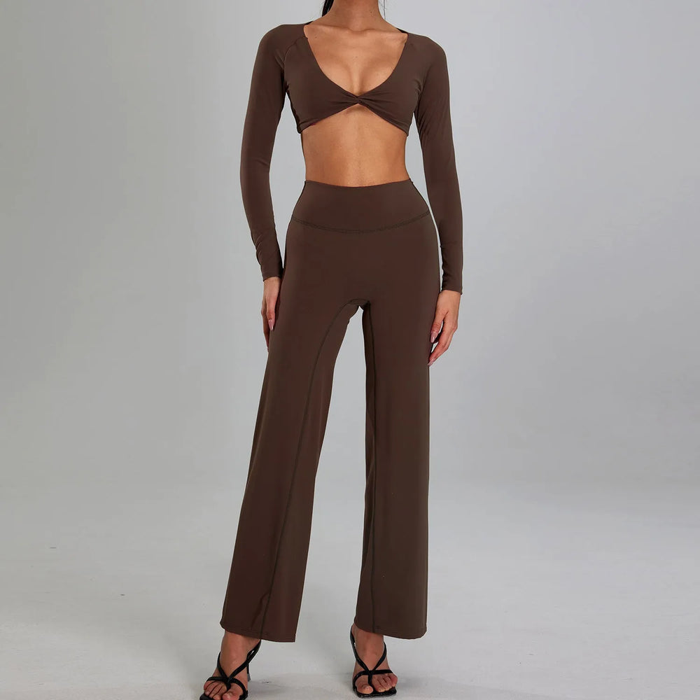 High-intensity Sports Suit Outdoor Running Nude Feel Workout Clothes Slimming High Waist - EX-STOCK CANADA