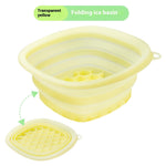 Household Silicone Folding Basin Ice Tray Ice Facial Care Ice-bath Wash Basin 