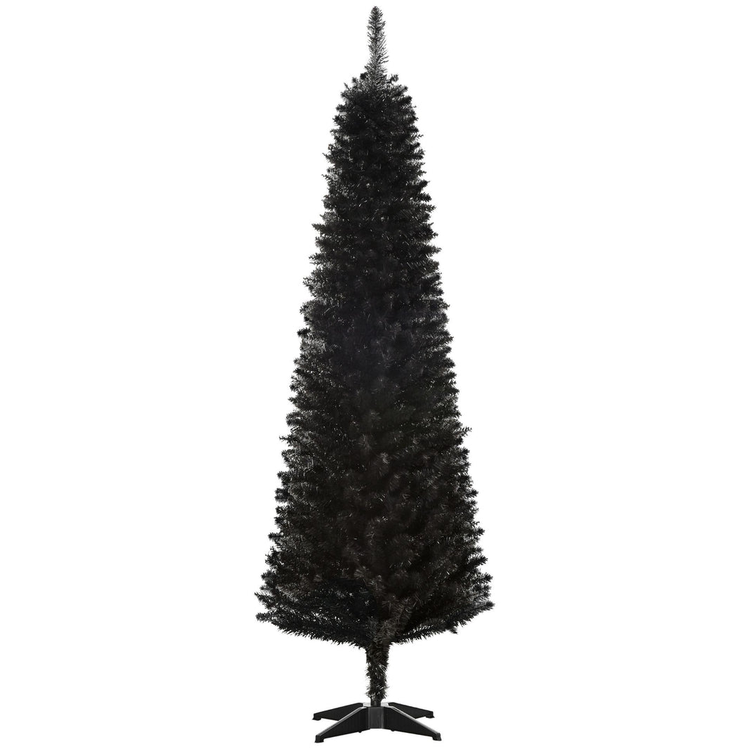 6 Pencil Christmas Tree, Slim Artificial Xmas Tree With Realistic Branches, Sturdy Metal Stand, Black EX-STOCK Canada 