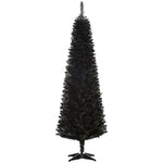 6 Pencil Christmas Tree, Slim Artificial Xmas Tree With Realistic Branches, Sturdy Metal Stand, Black EX-STOCK Canada 