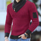Independent Station Casual Slim Knit Pullover Long-sleeved Scarf Collar Sweater Men's EX-STOCK Canada 