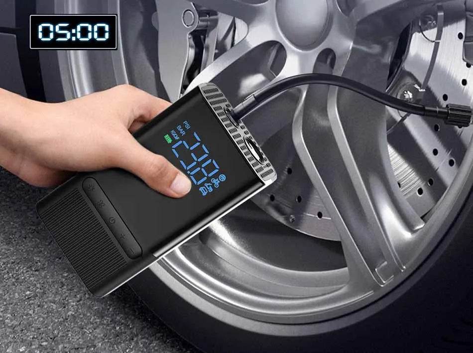 Inflatable Pump Air Compressor For Bicycle Car Boat Tire Inflator Portable Rechargeable - EX-STOCK Canada