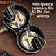 Portable 8-shaped Double Smoke Groove Ceramic retro Cigar Ashtray - EX-STOCK Canada