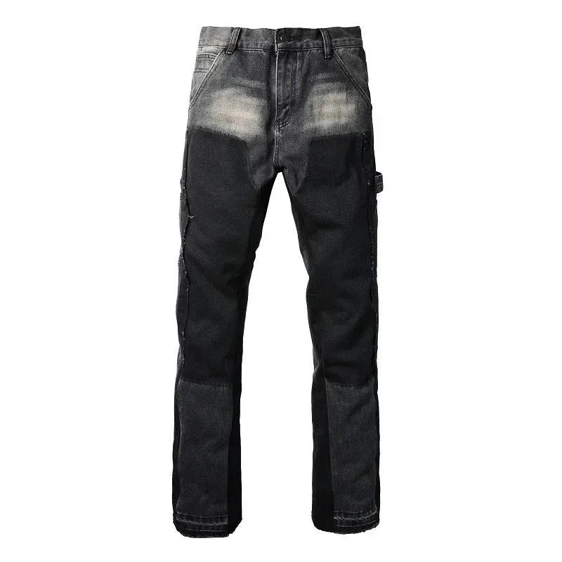Denim Non-elastic Slim Fit Bootcut Trousers Men Jeans - EX-STOCK CANADA