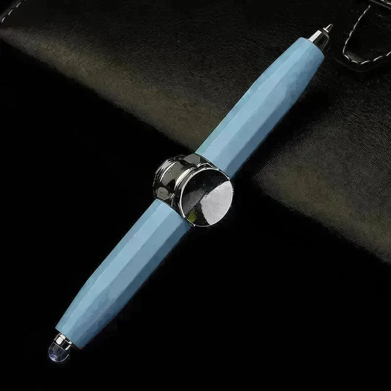 Creative Multi-Function LED Pen Spinning Decompression Gyro Metal Ballpoint Pen Fashion Office School Supplies Writing Pens - EX-STOCK CANADA