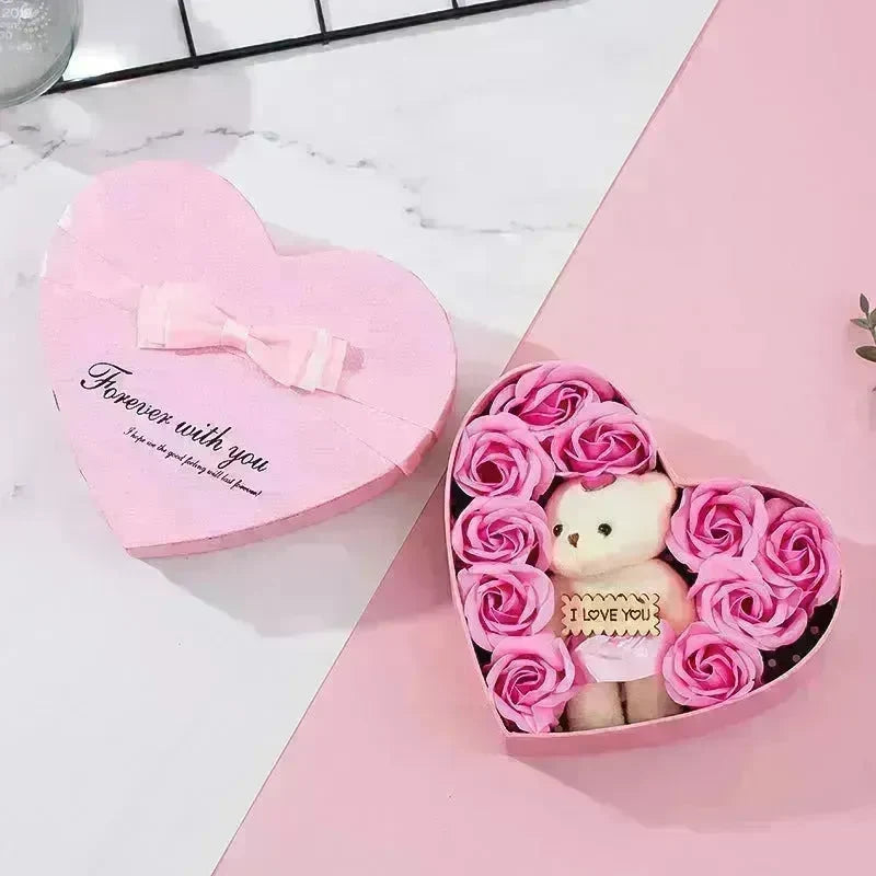 Heart-shaped Rose Red Gift Box New Year Christmas Gift Box Valentine's Day Christmas Gift Mother's Day Birthday Gift - EX-STOCK CANADA