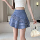 Elastic Waist short Denim Mini Jeans skirt - EX-STOCK Canada