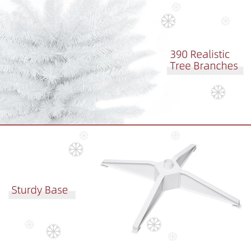 6 FT Christmas Tree Classic Tree Holiday Indoor Decoration, With Stable Plastic Base, White EX-STOCK Canada 