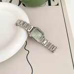 Retro Small Square Watch Female Steel Strap Dress Watch - EX-STOCK Canada