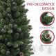 6ft Artificial Pencil Christmas Tree With 618 Branches, Pinecones, Metal Stand, Realistic Xmas Tree For Home EX-STOCK Canada 