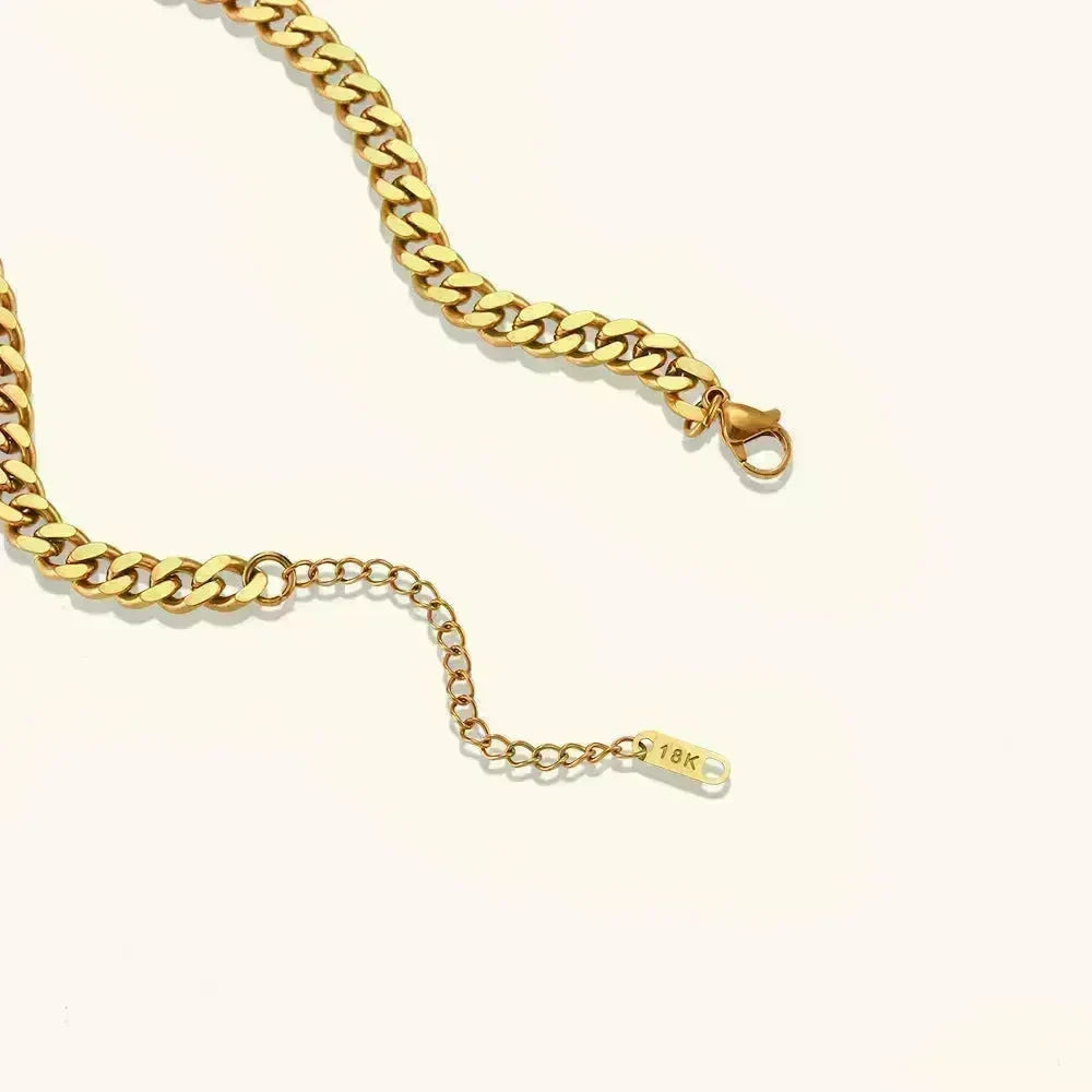 Round Zircon Pendant Cuban Link Chain Necklace - EX-STOCK CANADA