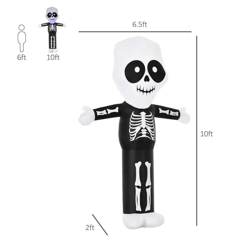 10ft Halloween Inflatable Skeleton Ghost Decoration, LED Lighted For Home Indoor Outdoor Garden Lawn Decoration Party Prop EX-STOCK Canada 