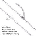Stainless Steel Vacuum Vapor Plating 18K Gold Color Protection Lip Chain Necklace - EX-STOCK Canada