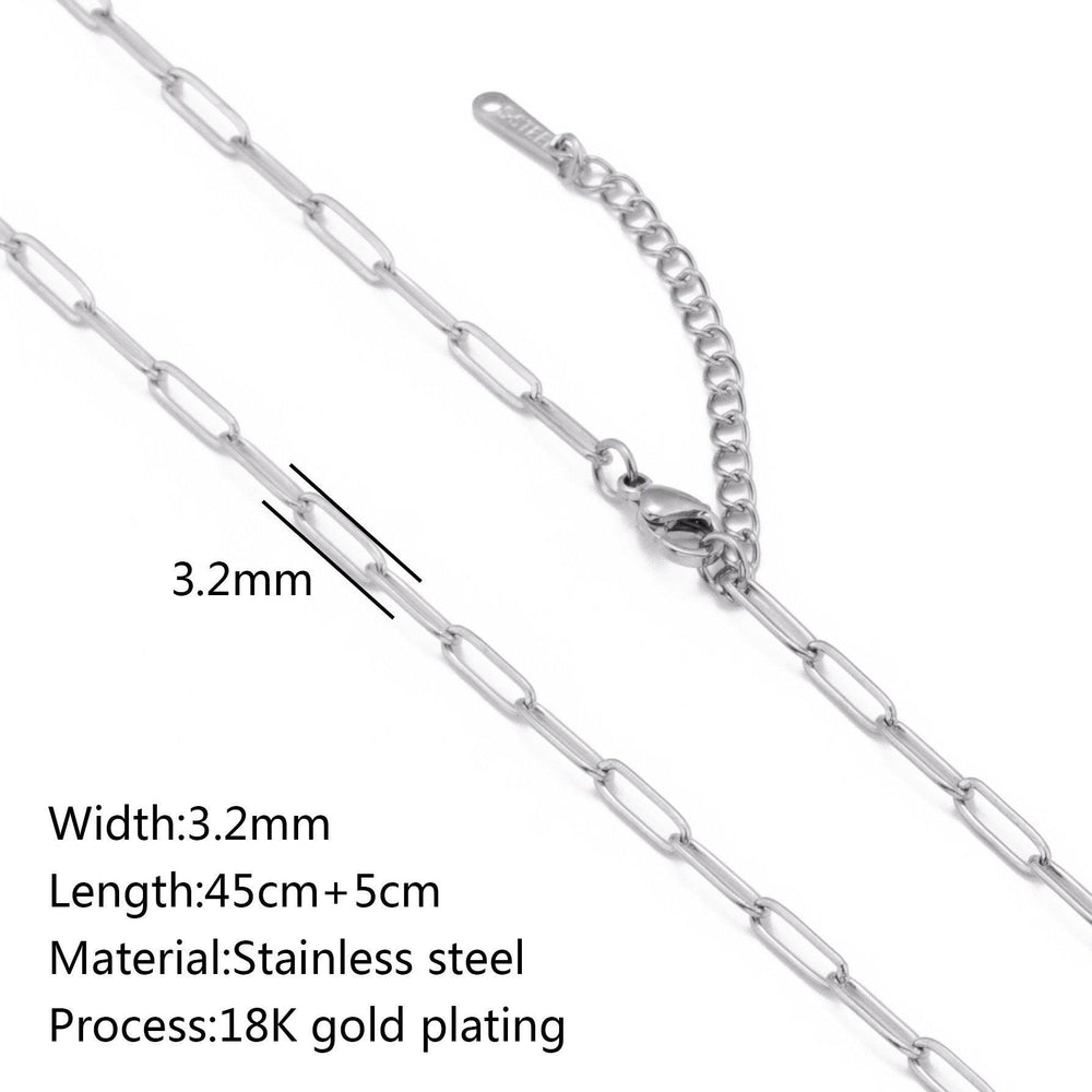 Stainless Steel Vacuum Vapor Plating 18K Gold Color Protection Lip Chain Necklace - EX-STOCK Canada