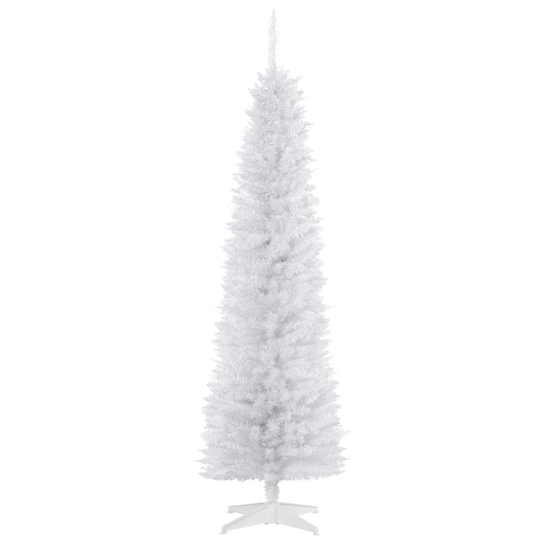 6 FT Christmas Tree Classic Tree Holiday Indoor Decoration, With Stable Plastic Base, White EX-STOCK Canada 