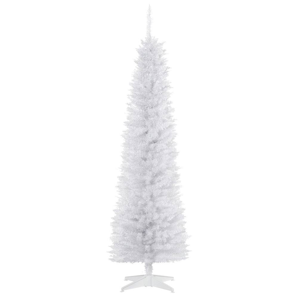 6 FT Christmas Tree Classic Tree Holiday Indoor Decoration, With Stable Plastic Base, White EX-STOCK Canada 