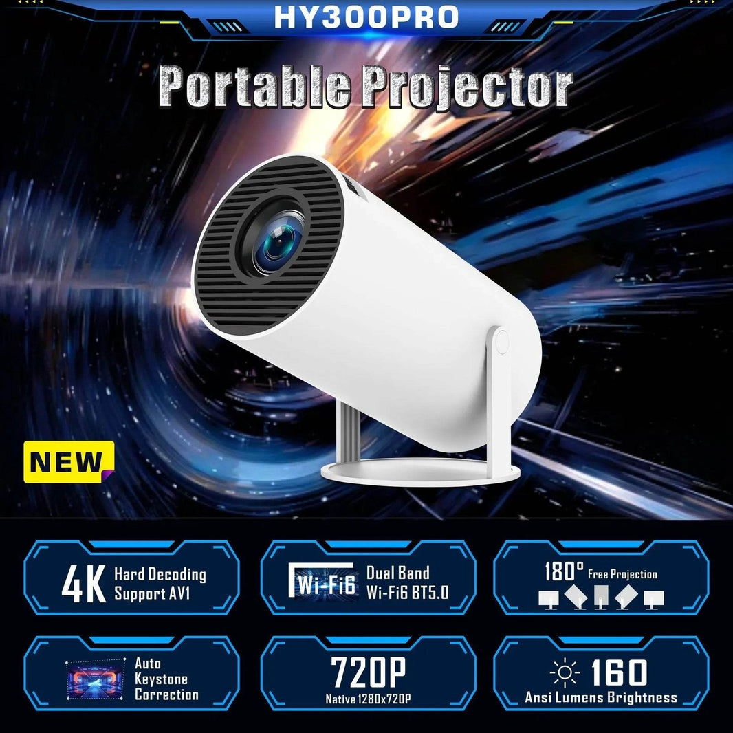 HY300 Pro Projector Home Theater Entertainment Portable Small Projector - EX-STOCK Canada