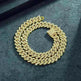 Box Buckle 14mm Bar Cuban Link Chain Bracelet and Necklace 2pcs - EX-STOCK CANADA