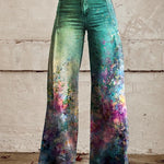Plus-size Womens Casual Pants Lightweight Denim-look 