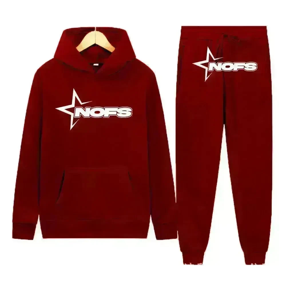 2 pcs Gothic Punk Rock Streetwear Hoodie Outfit set Unisex - EX-STOCK CANADA