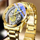 Men Watch Skeleton Automatic Quartz Watch Gold Skeleton Vintage Man Watch Mens Watches Top Brand Luxury - EX-STOCK Canada