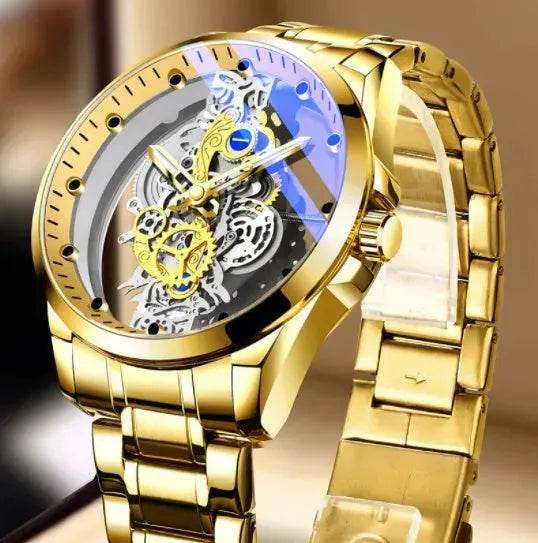 Men Watch Skeleton Automatic Quartz Watch Gold Skeleton Vintage Man Watch Mens Watches Top Brand Luxury - EX-STOCK Canada