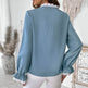 Elegant Single-breasted button Blue Shirt For Women - EX-STOCK Canada