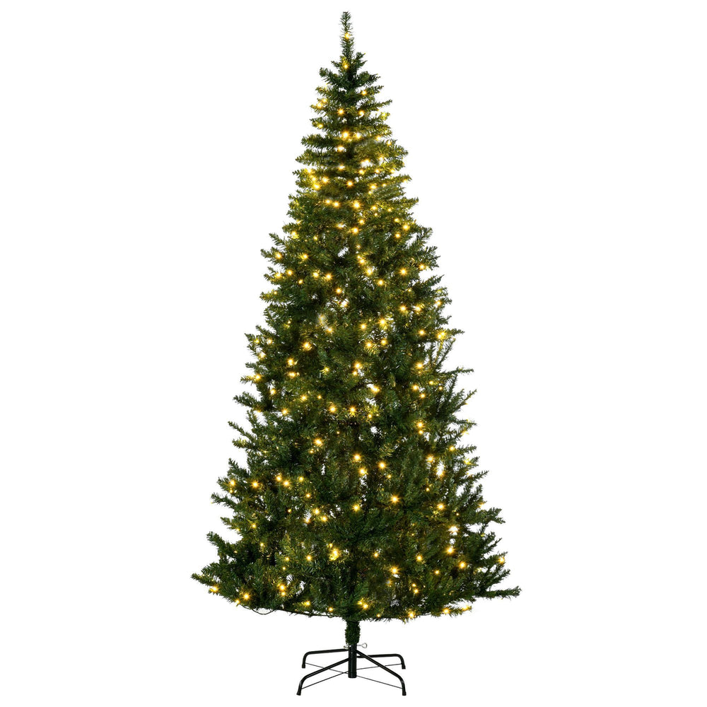 7.5 Feet Prelit Artificial Christmas Tree Warm White LED Light Holiday Home Xmas Decoration, Green EX-STOCK Canada 