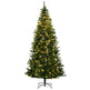 7.5 Feet Prelit Artificial Christmas Tree Warm White LED Light Holiday Home Xmas Decoration, Green EX-STOCK Canada 